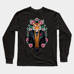 bengal tiger with jacket Long Sleeve T-Shirt